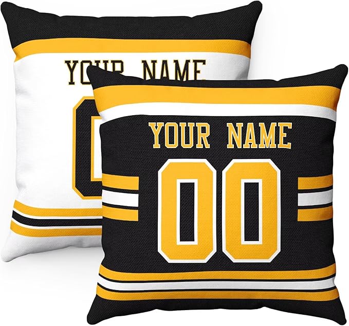 ANTKING Boston Throw Pillow Personalized Custom Any Name and Number for Men Women Boy Gifts