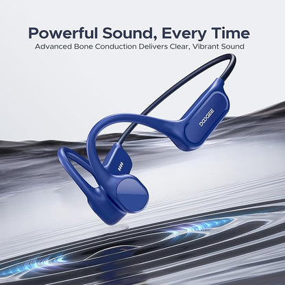 DOOGEE Bone Conduction Headphones IP68 Waterproof Swimming Headphones,10H Battery Life Sports Running Wireless Bluetooth 5.4 Open Earphones 32GB MP3 Dual Modes for Cycling,Underwater Swimming,Fitness