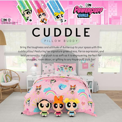 Collectibles The Powerpuff Girls Buttercup Bedding Super Soft Cozy Decorative Cuddle Pillow, (Officially Licensed Product) By Franco