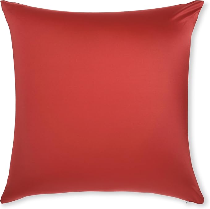 PILLOWY 20" x 20" Throw Pillow - Maroon: 1 PCS Luxurious Premium Microbead Pillow with 85/15 Nylon/Spandex Fabric. Forever Fluffy, Outstanding Beauty & Support. Silky, Soft & Beyond Comfortable