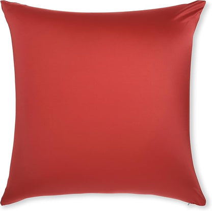 PILLOWY 20" x 20" Throw Pillow - Maroon: 1 PCS Luxurious Premium Microbead Pillow with 85/15 Nylon/Spandex Fabric. Forever Fluffy, Outstanding Beauty & Support. Silky, Soft & Beyond Comfortable