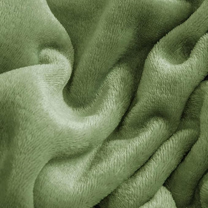 BEDELITE Flannel Sheets Twin Size Sage Green - Super Soft Fleece Sheets Set Fluffy Extra Plush, 3 Piece(Include Fitted Sheet, Flat Sheet, 1 Pillowcase)