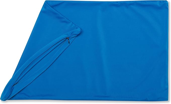 PILLOWY 12"x20" Throw Pillowcases (Cover Only) - 85/15 Nylon, Spandex - Luxurious, Silky, Stretchy & Soft - 1Pcs Solid Color - A Perfect Choice for Couch Chairs Sofa Bed Adult/Kids Bedroom, Yeal Blue