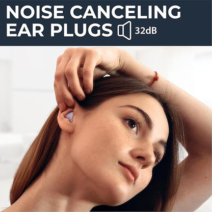 Peace&Quiet PQ Wax Ear Plugs for Sleeping, Swimming - 15 Soft Noise Cancelling Silicone Gel Wax Earplugs for Sleep and Swimmers, Ear Protection with Sound Blocking Level of 32 Db, (15-Pillows)
