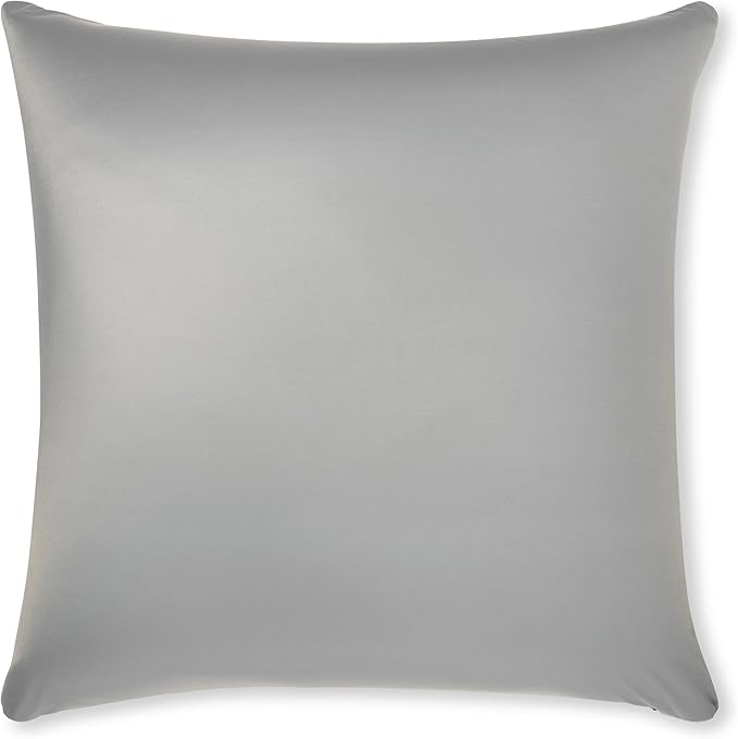 PILLOWY 22" x 22" Throw Pillow - Light Grey: 1 PCS Luxurious Premium Microbead Pillow with 85/15 Nylon/Spandex Fabric. Forever Fluffy, Outstanding Beauty & Support. Silky, Soft & Beyond Comfortable