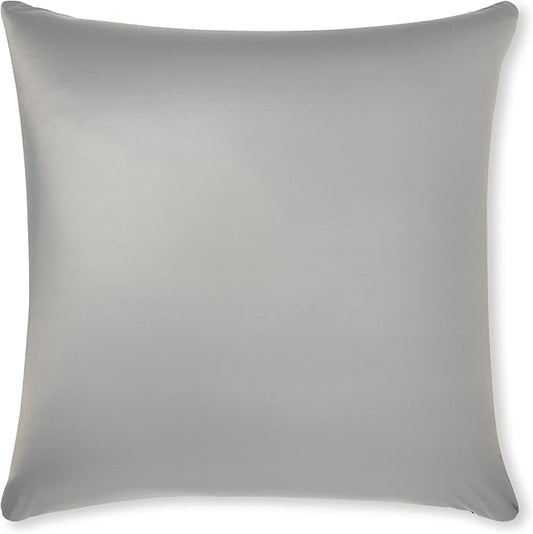 PILLOWY 22" x 22" Throw Pillow - Light Grey: 1 PCS Luxurious Premium Microbead Pillow with 85/15 Nylon/Spandex Fabric. Forever Fluffy, Outstanding Beauty & Support. Silky, Soft & Beyond Comfortable