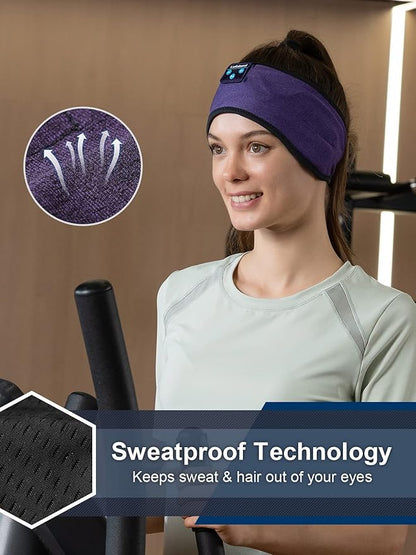 Lullaband Sleep Headband Headphones Non-Slip Stretchy Wireless Bluetooth Sleep Headphones for Men & Women Perfect for Sleep Running Fitness Yoga Cycling