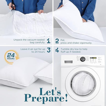 viewstar Bed Pillows King Size Set of 2, Hotel Quality, Down Alternative Big Pillow for Back, Stomach or Side Sleepers, Soft