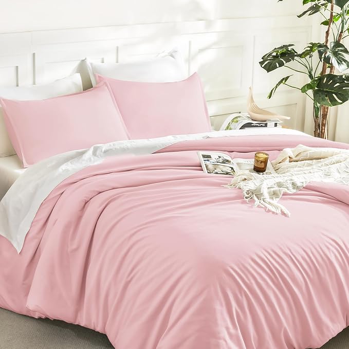Litanika Twin XL Comforter Set Pink - 2 Pieces Extra Long Bed Set for College Dorm, All Season Bedding Set for Girls and Boys