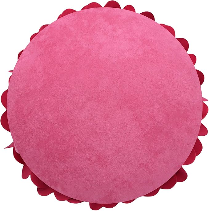 Contempo Lifestyles Flower Pillow – Decorative Pillow 3D Round Throw Pillows for Home Décor – Handmade Sweetheart Flower Pillow for Bed & Couch-Sunflower Pillow - 16 Inch Pink