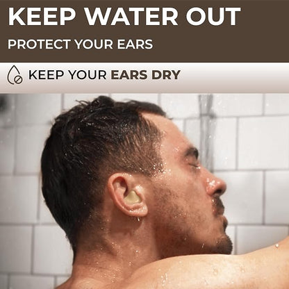 Peace&Quiet PQ Sleeping Ear Plugs Silicone - 28 Wax Moldable EarPlugs for Sleeping Noise Cancelling for Swimming, Sound Blocking Level 32 Db, (30 Silicone Earplugs), Color: Skin Tone
