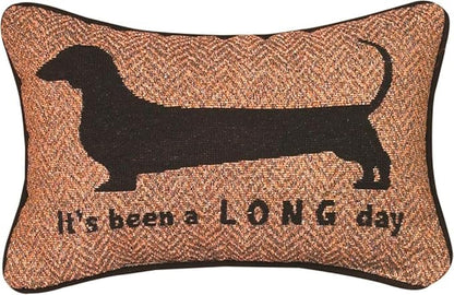Manual 12.5 x 8.5-Inch Decorative Embroidered Word Pillow, It's Been a Long Day