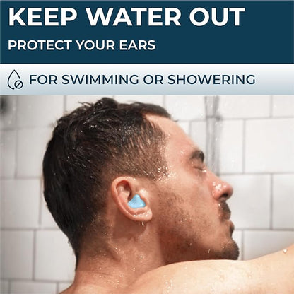 Peace&Quiet PQ Wax Ear Plugs for Sleeping, Swimming - 54 Noise Cancelling Silicone Gel Wax Earplugs, Ear Protection for Sleep and Swim, Soft Pillows with Sound Blocking Level 32Db, (54 Pillows)