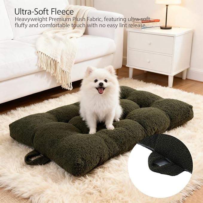 Washable Dog Couch Bed, Pet Sofa with Removable Cushion & Non-Slip Bottom, Orthopedic Plush Furniture for Medium/Large Dogs,Cat & Dog Loveseat.(Green)