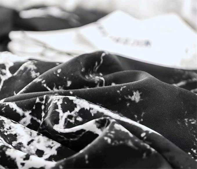 Cottonight Black Marble Comforter Set King Black and White Bedding Comforter Sets Modern Abstract Gothic Blanket Quilts Breathable Soft Bedding Comforter Set for Women Men Adults Teens King Bed