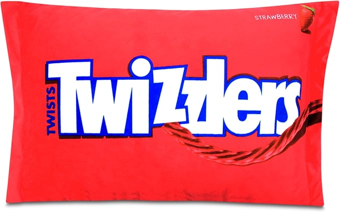 iscream Twizzlers Strawberry 19" x 8.5" Pillow Set with Mini Twist Pillows
