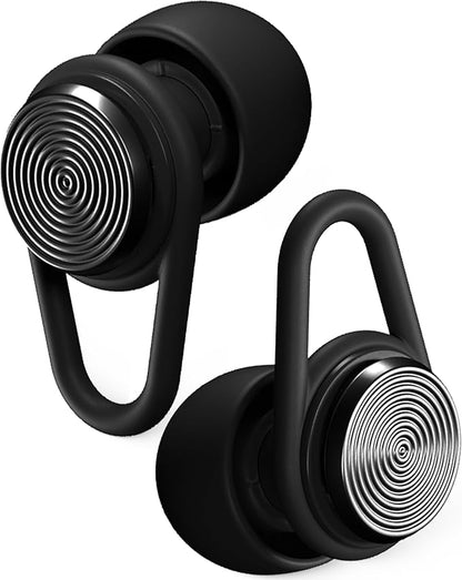 Hears One Ear Plugs for Noise Reduction - Patented Reusable Concert Earplugs, 20dB SNR Sound Reduction, Hypoallergenic for Musicians, Motorcycle and Sleeping with 4 tip Sizes - Silver Night