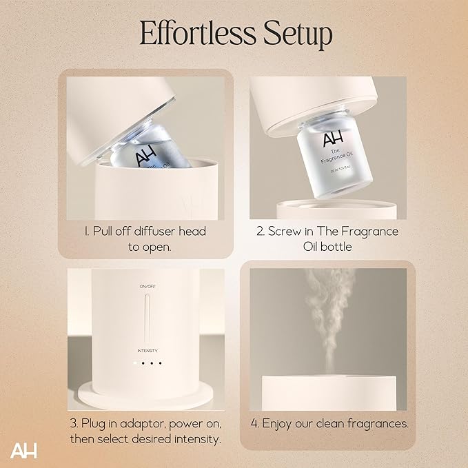 Aura House Ultimate Diffuser Kit – Smart Bluetooth Cold-Air Diffuser with Fragrance Oils, Cleaner & Neutralizer – Complete, Effortless Home Scent System