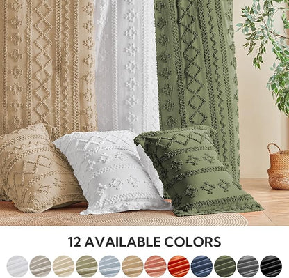 MR&HM Boho Comforter Set Full, Khaki 7 Pieces Bedding Set, Farmhouse Shabby Chic Bed in a Bag with 1 Comforter, 2 Pillow Shams, 2 Pillowcases, 1 Flat Sheet, 1 Fitted Sheet for All Seasons