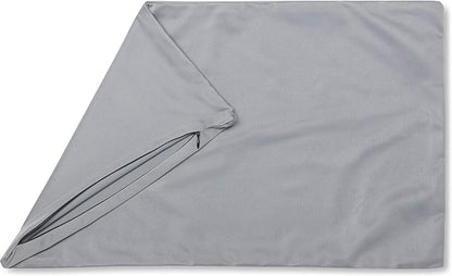 PILLOWY 12"x20" Throw Pillowcases (Cover Only) - 85/15 Nylon, Spandex - Luxurious, Silky, Stretchy & Soft - 1Pcs Solid Color - A Perfect Choice for Couch Chairs Sofa Bed Adult/Kids Bedroom, Dark Grey