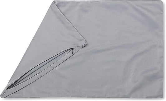 PILLOWY 12"x20" Throw Pillowcases (Cover Only) - 85/15 Nylon, Spandex - Luxurious, Silky, Stretchy & Soft - 1Pcs Solid Color - A Perfect Choice for Couch Chairs Sofa Bed Adult/Kids Bedroom, Dark Grey
