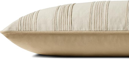 Loloi Chris Loves Julia Verona Collection PCJ0033 Ivory 12'' x 27'' Cover Only Pillow