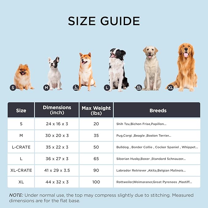 Bedsure Cooling Dog Bed for Medium Dogs - Comfy Flat Puppy Beds with Removable Washable Cover, Orthopedic Egg Crate Foam Pet Mat, Suitable for Pet Up to 30 lbs