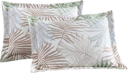 Caribbean Joe King 3-Piece Comforter Set, Tropical Coastal Beach Design Bedding, Sunrise Palm