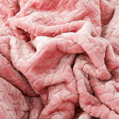 Fuzzy Blanket or Fluffy Blanket for Baby Girl or boy, Soft Warm Cozy Coral Fleece Toddler, Infant or Newborn Receiving Blanket for Crib, Stroller, Travel, Outdoor (40" x 48", MD-Rose Pink)