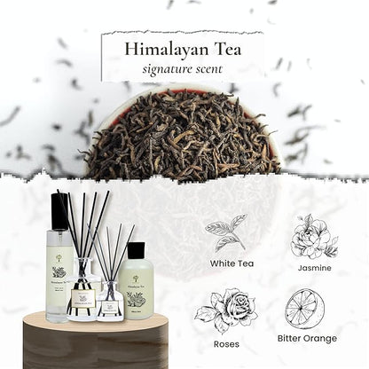 PRISTINE Himalayan Tea/Inspired by Westin Hotel Reed Diffuser for Home | Fresh Bergamot/White Tea Room Fragrance Reed Diffusers, Oil & Room Diffusers with Reed | Home Fragrance Scent Diffuser