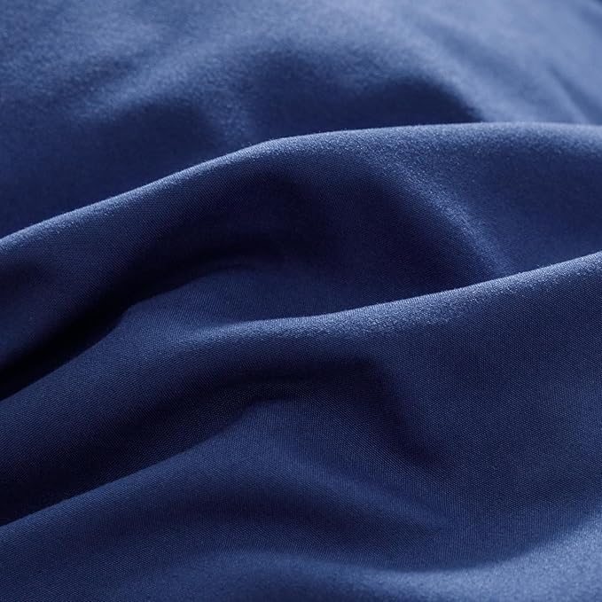 Wellboo Royal Blue Comforter Sets Queen Size Solid Bright Blue Bedding Comforters Women Men Soft Pure Color Quilts Blanket Durable Breathabe Adults Teens Dark Navy Bed Quilt