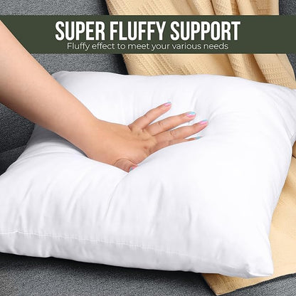 Utopia Bedding Throw Pillows (Set of 1, White) – 28 x 28 Inches Down Alternative Pillows for Bed, Sofa, and Couch - Fluffy Decorative Stuffer Pillow for Indoors & Outdoors