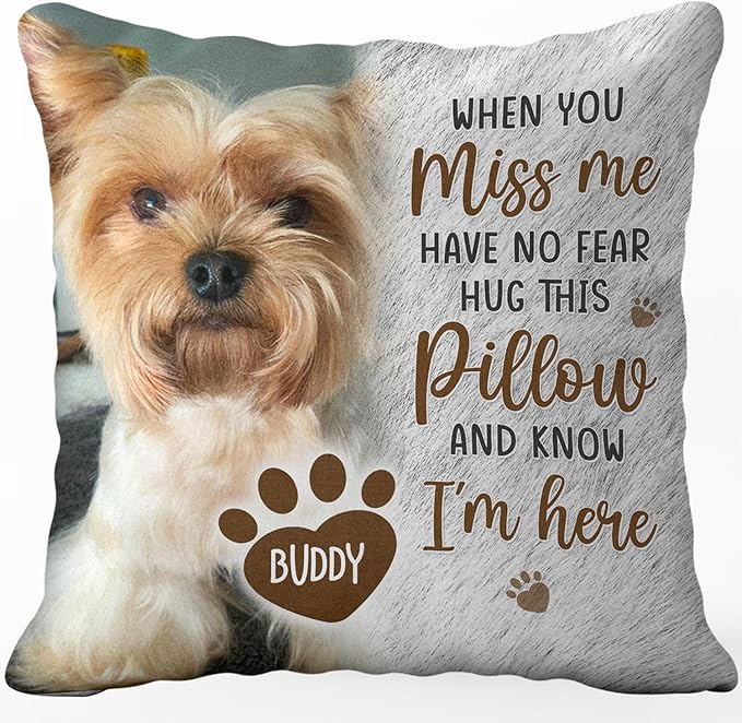 Pawfect House Personalized Pet Memorial Throw Pillow (Insert Included), Dog Pillows, Pet Memorial Gifts, Dog Memorial Gifts for Loss of Dog, Cat, Dog Pillow, Pet Loss Gifts, Loss of Dog Sympathy Gift
