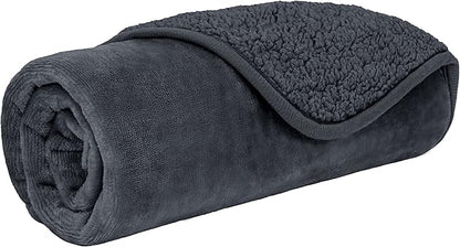 PetAmi Waterproof Dog Blanket for Small & Medium Dogs, Pee Proof & Reversible, Soft Fleece, Washable, 24x32 Gray