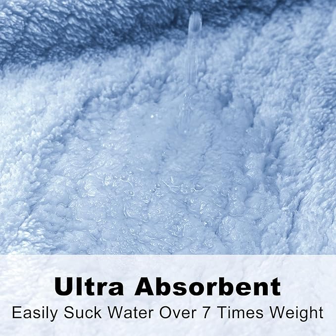Men's Bathrobes with Hood, Soft Long Towel Robe for Men - Super Absorbent Quick Dry yet Warm