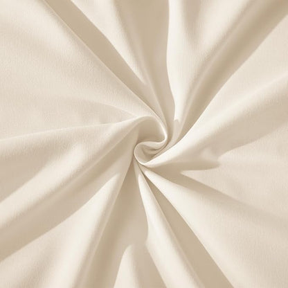 Andency Beige Comforter Set King, 3 Pieces Farmhouse Shabby Chic Ruffle Comforter, Lightweight Fluffy Soft Microfiber All Season Solid Bed Comforter Set (1 Ruffle Comforter & 2 Pillowcases)