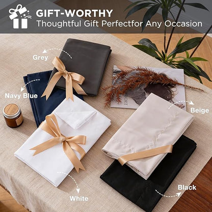 7 Pieces Queen Comforter Set - Utral Soft Microfiber Bedding Set, Thick Duvet Insert Bed in a Bag Without Rustling Noise for All Season, Navy (88"x88")