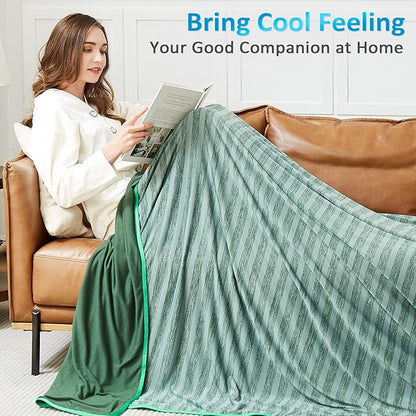 Guohaoi Cooling Blankets for Hot Sleepers,Arc-Chill Q-Max >0.5 Cool Fiber,100% Oeko-Tex Certified,Twin Full Size Lightweight Summer Cool Blanket for Travel/Outdoor Ultra Cold Breathable,60''x90''