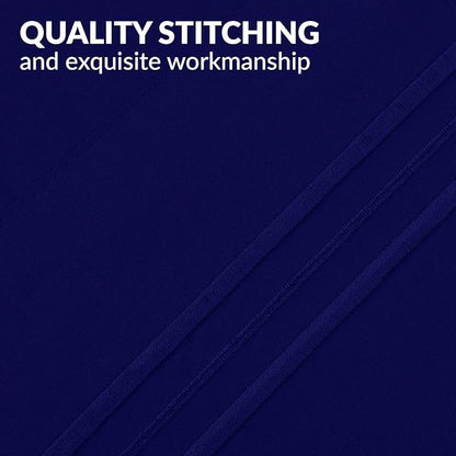 Mellanni Pillow Cases - Luxury, Extra Soft, Cooling Pillow Covers - 2 PC Iconic Collection Pillowcases - Envelope Closure (King 20"x40", Royal Blue)