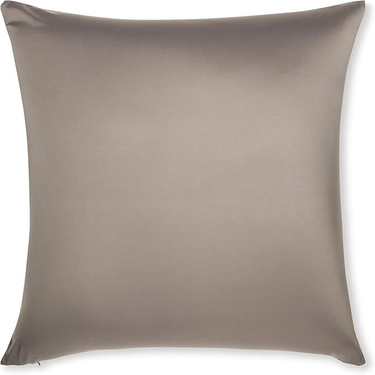 PILLOWY 22" x 22" Throw Pillow - Stone Grey: 1 PCS Luxurious Premium Microbead Pillow with 85/15 Nylon/Spandex Fabric. Forever Fluffy, Outstanding Beauty & Support. Silky, Soft & Beyond Comfortable