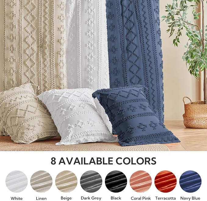 MR&HM Twin XL Comforter Set Beige, 5 Pieces Tufted Boho Beddding Sets, Farmhouse Style Bed in a Bag with 1 Comforter, 1 Pillow Sham, 1 Pillowcase, 1 Flat Sheet, 1 Fitted Sheet for College Dorm