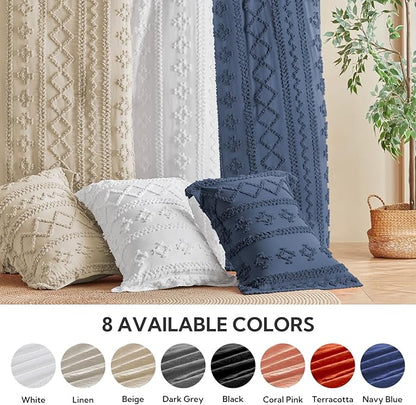 MR&HM Twin XL Comforter Set Beige, 5 Pieces Tufted Boho Beddding Sets, Farmhouse Style Bed in a Bag with 1 Comforter, 1 Pillow Sham, 1 Pillowcase, 1 Flat Sheet, 1 Fitted Sheet for College Dorm