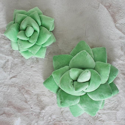 Green Philosophy Co. Succulent® Pillow 20" – Soft 3D Decorative Flower Throw Pillow, Unique Sage Green Plush Flower Cushion, Perfect for Couch, Sofa, Bedroom Decor, Gift for Plant Lovers