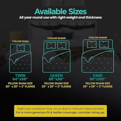 Queen Comforter Set 3 Piece White by Utopia Bedding, Comforters Queen Size, Bedding Comforters Sets, Down Alternative Soft Bed Set, 1 Comforter (88 x 88 inches) 2 Pillow Shams (20 x 26 inches)