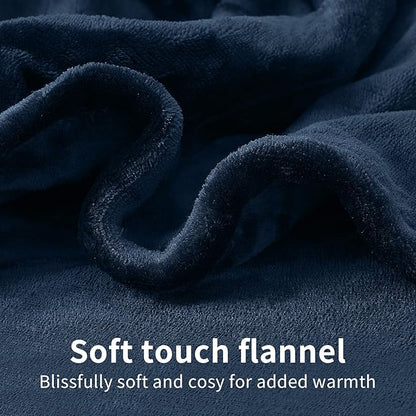 Vagueior Electric Heated Blanket Full Size 72'' x 84'' Extra-Warm Lightweight Cozy Luxury Electric Blanket Machine Washable with 3 Heating Levels Auto-Off Machine Washable - Blue ETL Certification