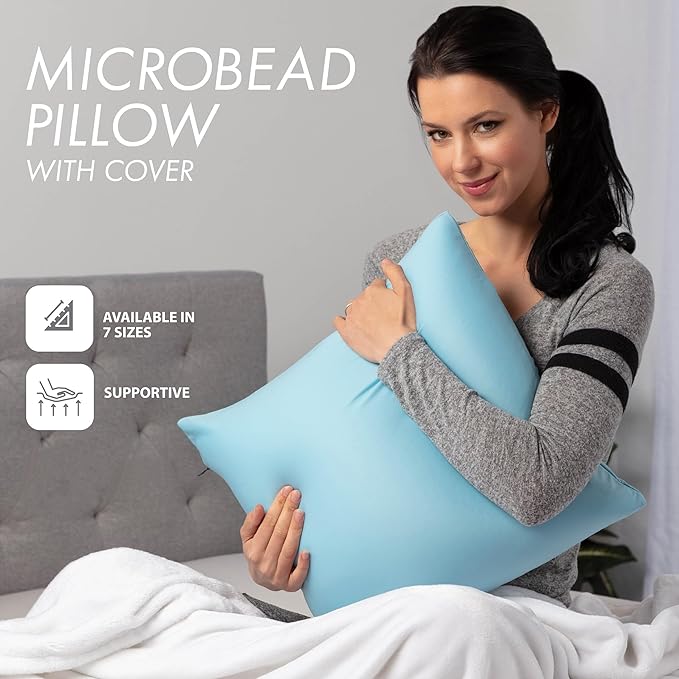 PILLOWY 20x20 Throw Pillowcase (Cover Only) -85/15 Nylon, Spandex -Luxurious, Silky, Stretchy & Soft - 1Pcs Solid Color -A Perfect Choice for Couch Chairs Sofa Bed Adult/Kids Bedroom, Sweat Baby Blue