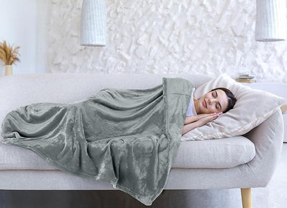 Utopia Bedding Fleece Blanket Queen Size Ash Grey (90x90 Inches) Ultra Soft Warm Lightweight Microfiber Breathable Anti-Static Cozy Winter Bed Blanket, All-Season Home Decor Gift for Men & Women
