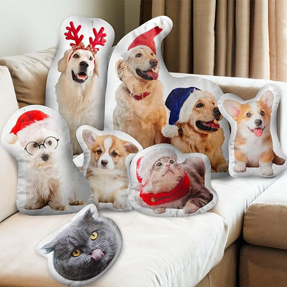 Easycosy Custom Funny Pillow Photo Gifts, Funny White Elephant Gifts for Adults, Personalized Christmas Gag Gifts Stuffed Dog Cat Picture Pillowcase