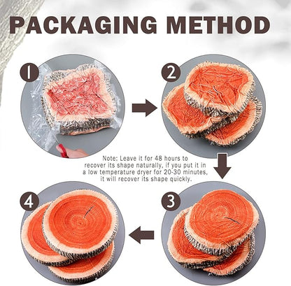 Queekay 2 Pcs Round Throw Pillow Decorative Wood Slice Floor Cushion 3D Digital Printing Forest Decor Soft Circle Pillow Cute Stump Camping Memory Foam for Home Chair Bedroom Decor(Vintage)