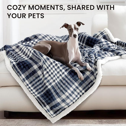 Heated Blanket Electric Throw-50''x60''Ultra Soft Cozy Plaid Flannel Fast Heating Electric Blanket with 10 Heat Levels & 10 Hours Auto Off, ETL Certified, Keep Warm in Couch Bed Office(Navy)